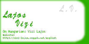 lajos vizi business card